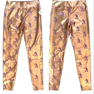 Disney Rose Gold EARidescent Mickey-Silhouette Print Leggings